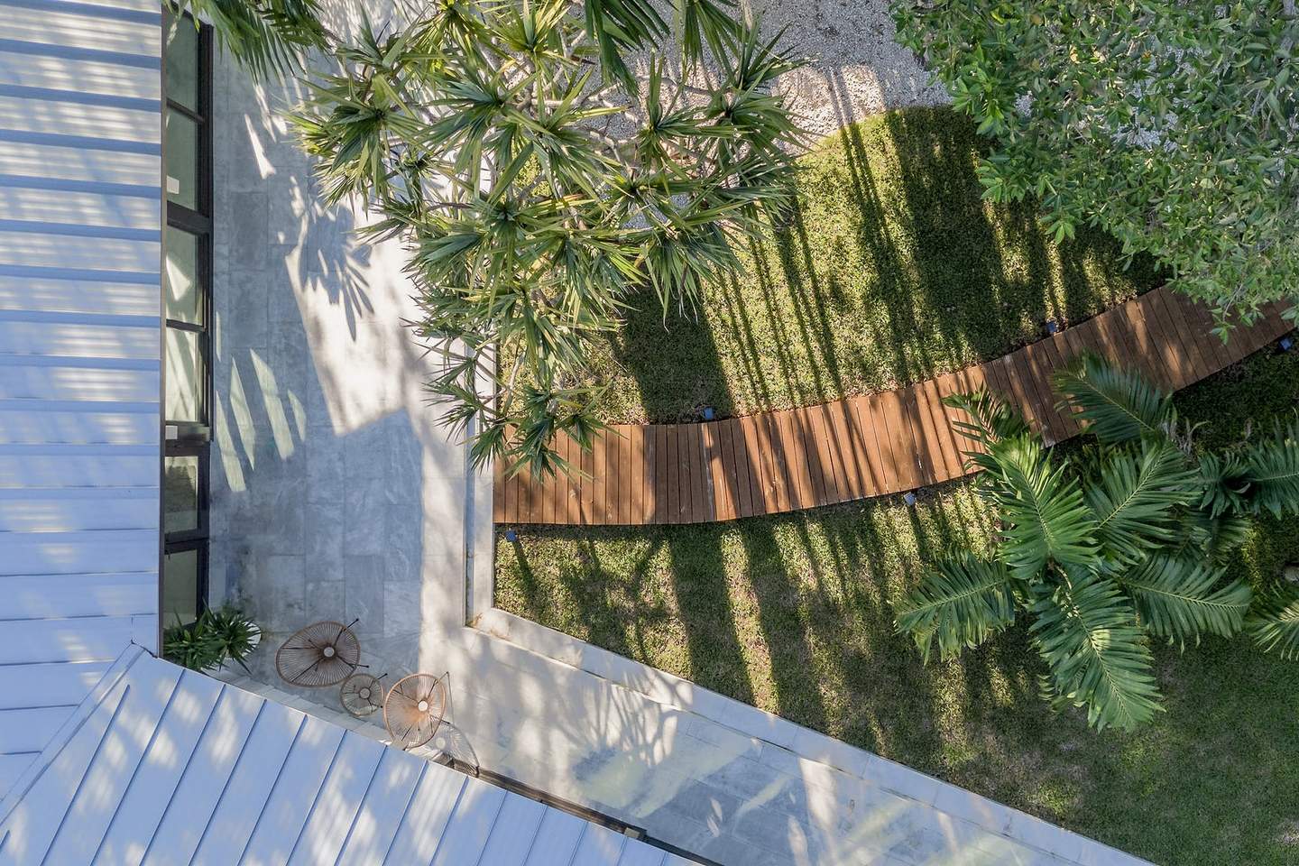 Aerial — boardwalk and grounds
