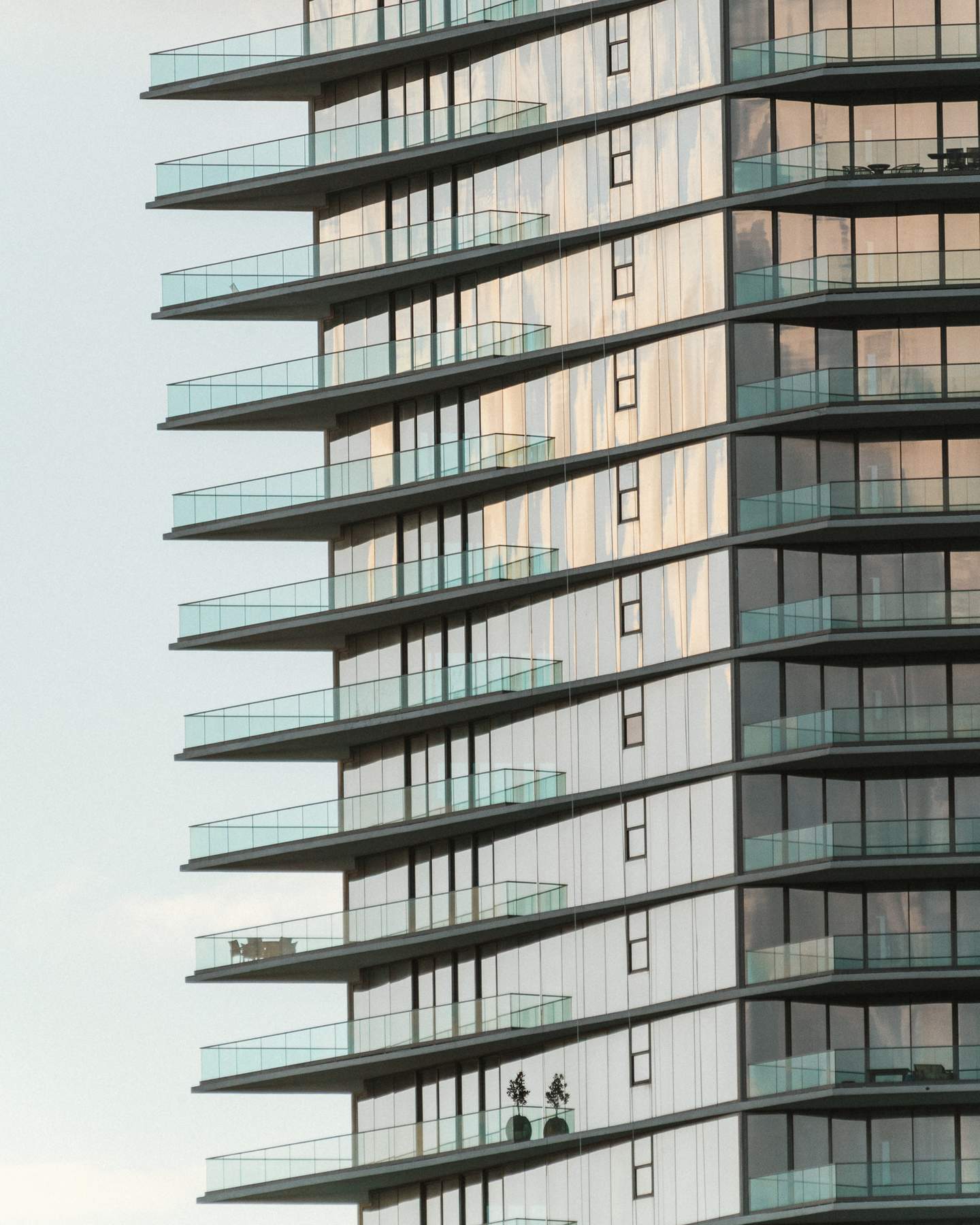 Commercial — glass balcony tower