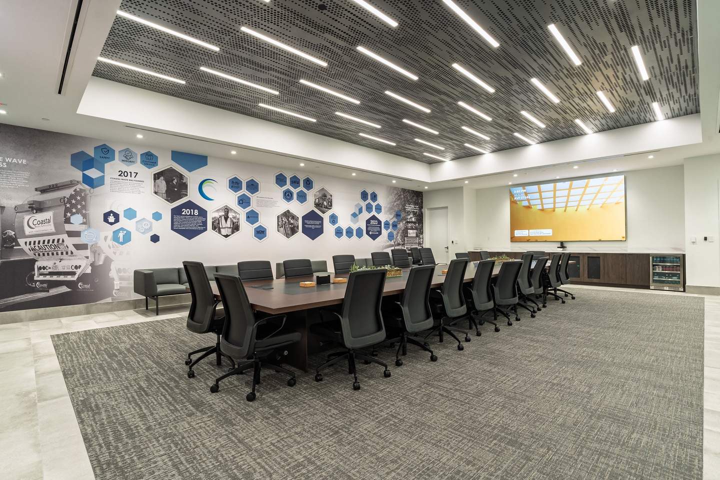 Coastal Waste boardroom display