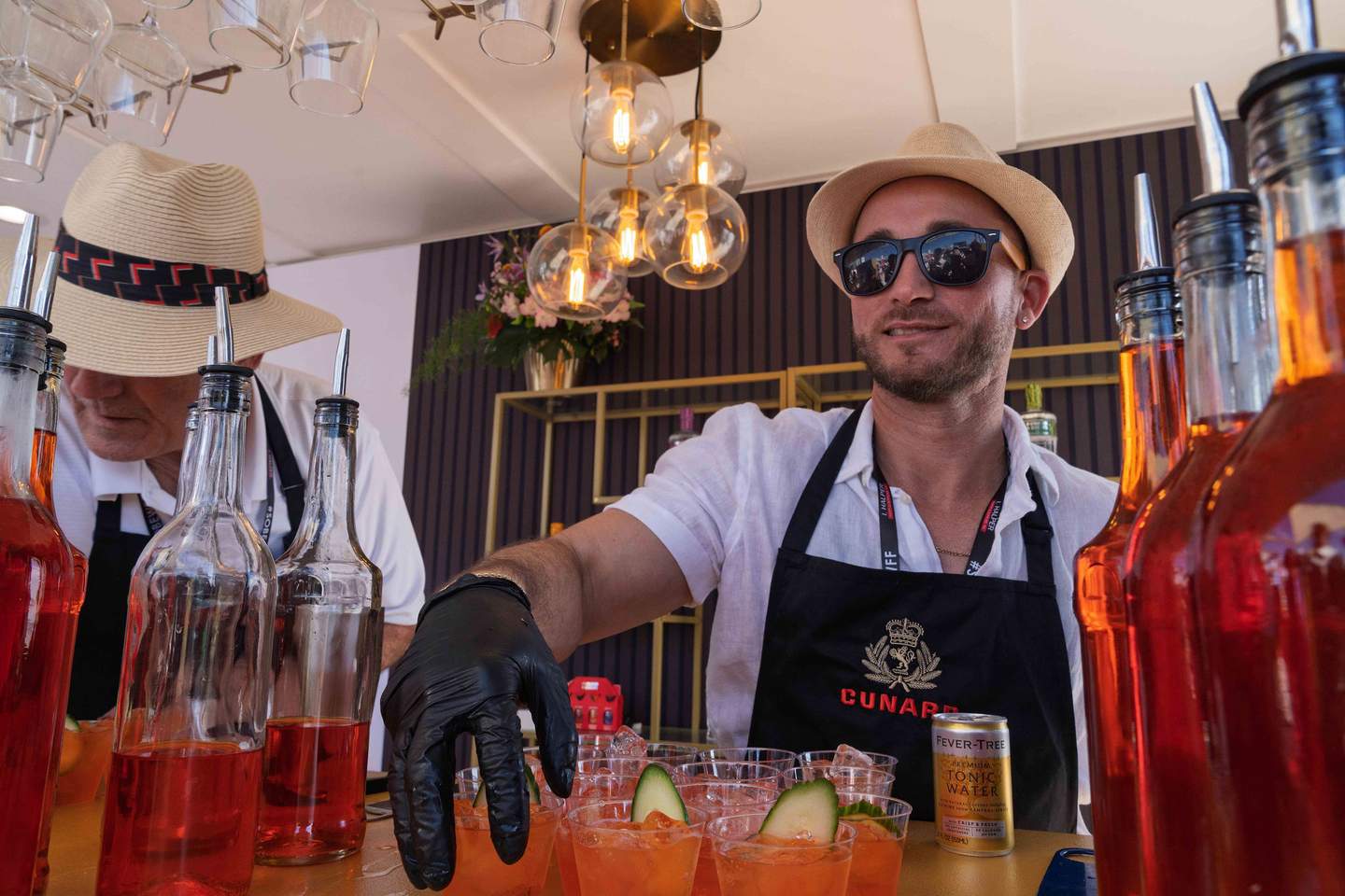 Bartender at work
