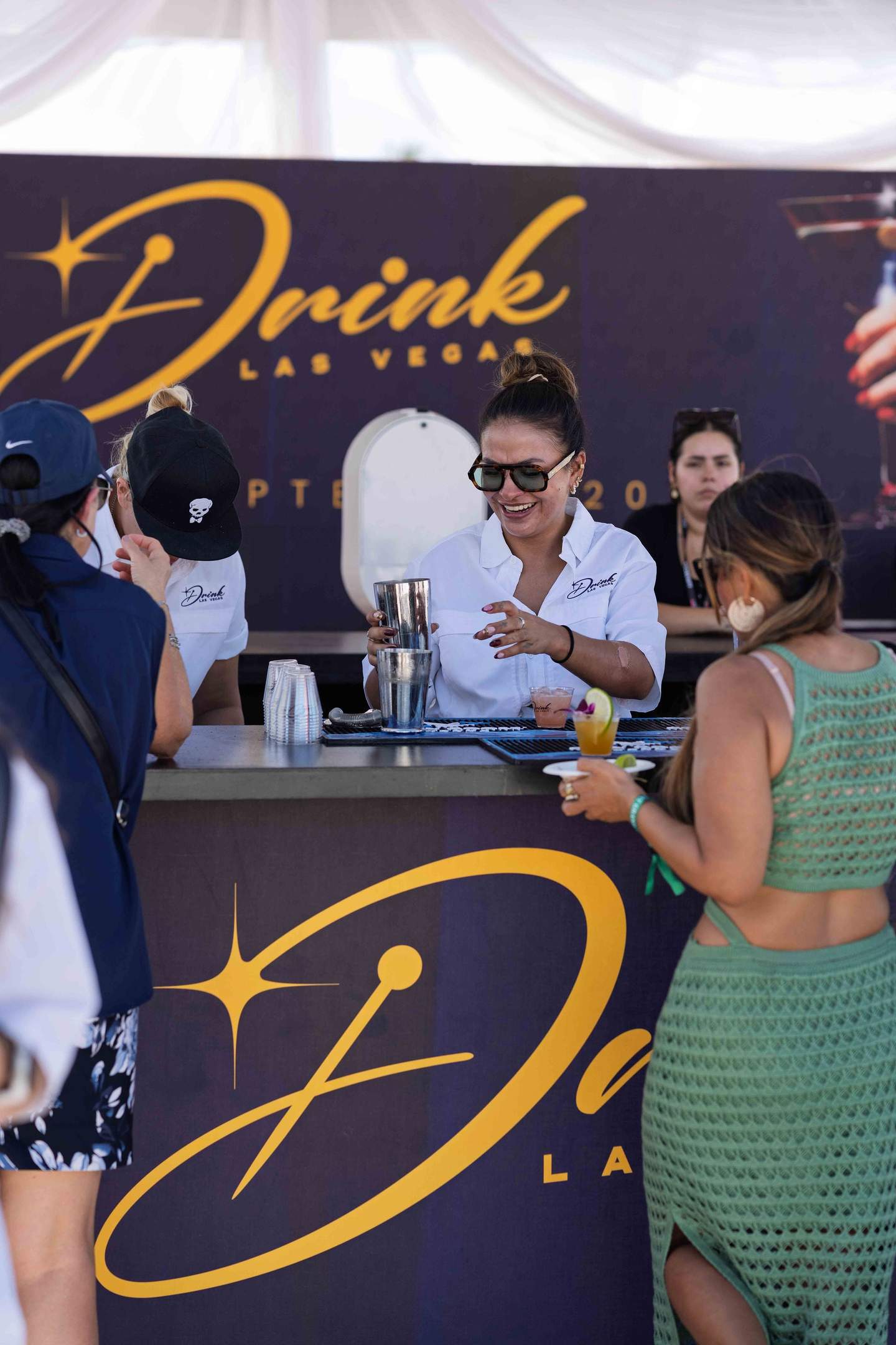 Drink Las Vegas booth in operation